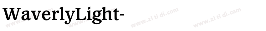 WaverlyLight字体转换