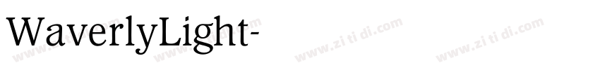 WaverlyLight字体转换