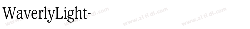 WaverlyLight字体转换