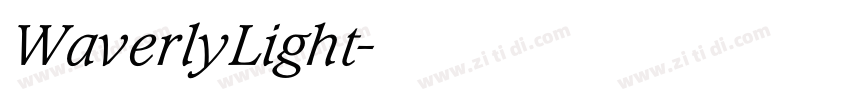 WaverlyLight字体转换