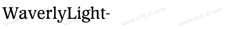 WaverlyLight字体转换