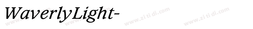 WaverlyLight字体转换