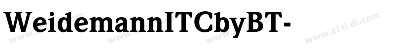 WeidemannITCbyBT字体转换