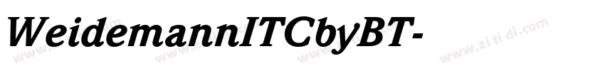 WeidemannITCbyBT字体转换