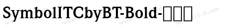 SymbolITCbyBT-Bold字体转换