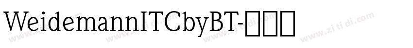 WeidemannITCbyBT字体转换