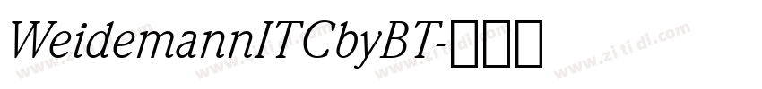 WeidemannITCbyBT字体转换