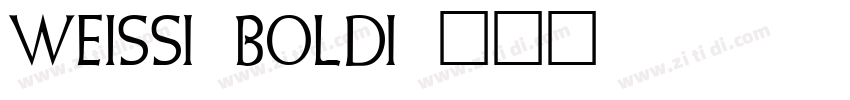 weiss-bold字体转换