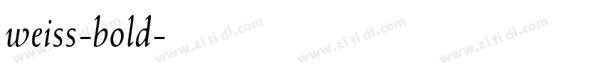 weiss-bold字体转换