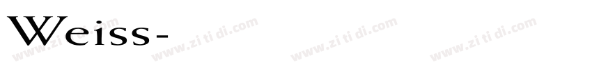 Weiss字体转换
