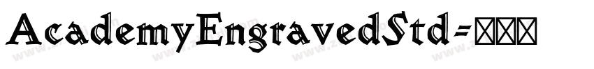AcademyEngravedStd字体转换