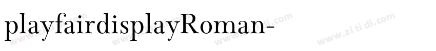 playfairdisplayRoman字体转换