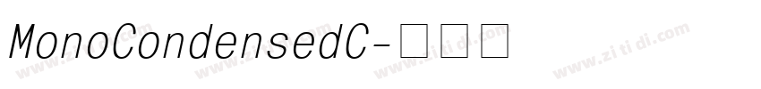 MonoCondensedC字体转换