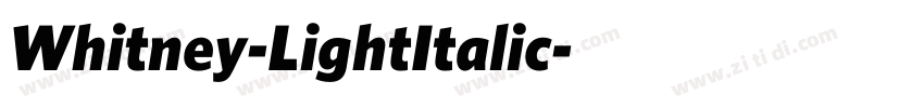 Whitney-LightItalic字体转换