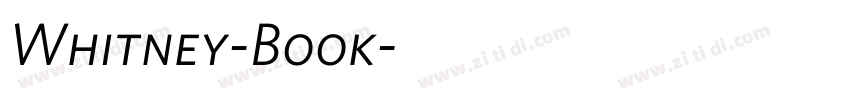 Whitney-Book字体转换