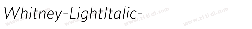 Whitney-LightItalic字体转换