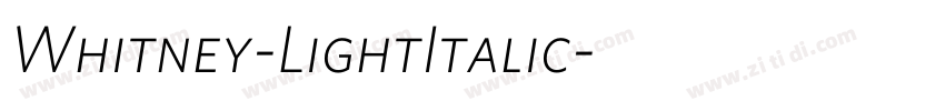 Whitney-LightItalic字体转换