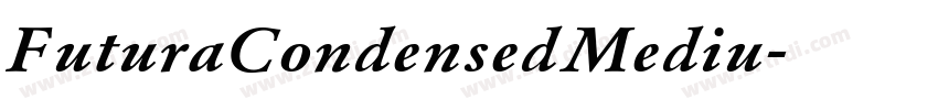 FuturaCondensedMediu字体转换
