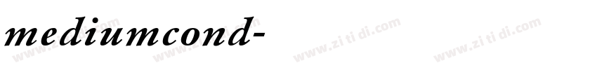 mediumcond字体转换