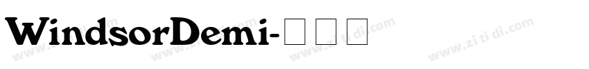 WindsorDemi字体转换