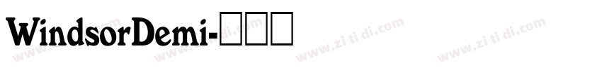 WindsorDemi字体转换