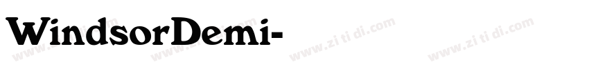 WindsorDemi字体转换
