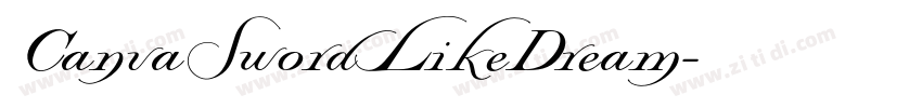 CanvaSwordLikeDream字体转换