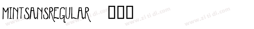 MintSansRegular字体转换
