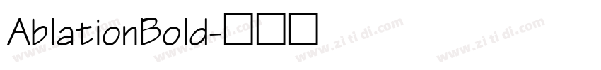 AblationBold字体转换