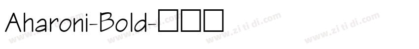 Aharoni-Bold字体转换