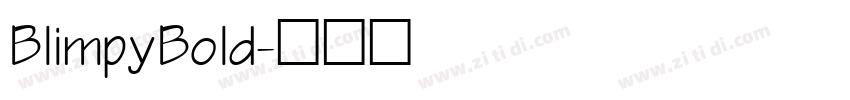 BlimpyBold字体转换