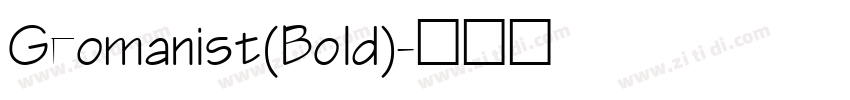 Geomanist(Bold)字体转换