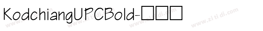 KodchiangUPCBold字体转换