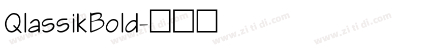 QlassikBold字体转换
