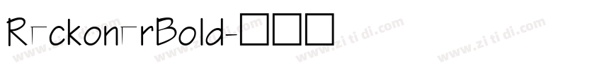 ReckonerBold字体转换