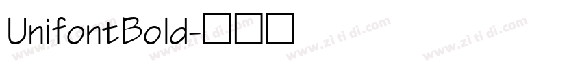 UnifontBold字体转换