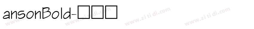 ansonBold字体转换