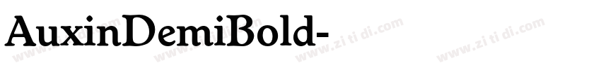 AuxinDemiBold字体转换