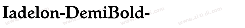Iadelon-DemiBold字体转换