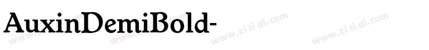 AuxinDemiBold字体转换