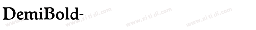 DemiBold字体转换