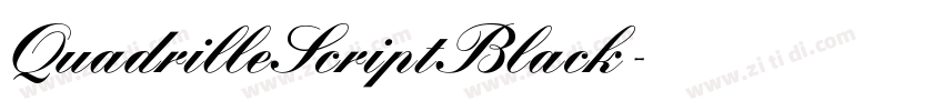 QuadrilleScriptBlack字体转换
