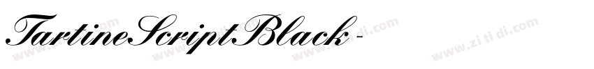 TartineScriptBlack字体转换
