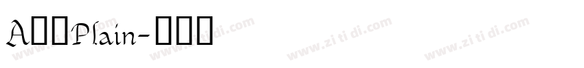 A鹅肉Plain字体转换