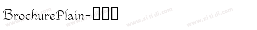 BrochurePlain字体转换