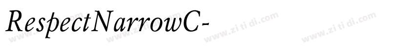 RespectNarrowC字体转换