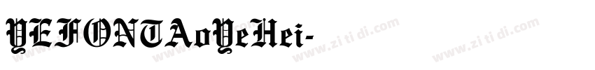 YEFONTAoYeHei字体转换