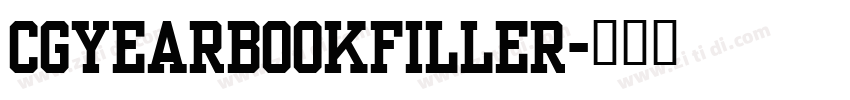 CgYearbookFiller字体转换