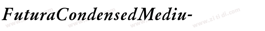 FuturaCondensedMediu字体转换
