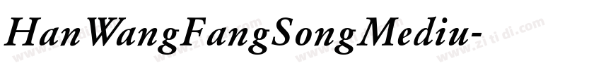 HanWangFangSongMediu字体转换